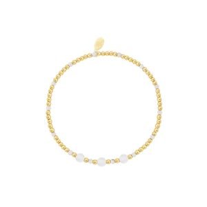 Armband kralen vrolijk goud