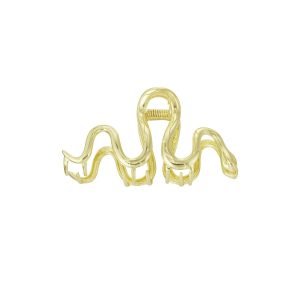 Haarclip swirly slang goud
