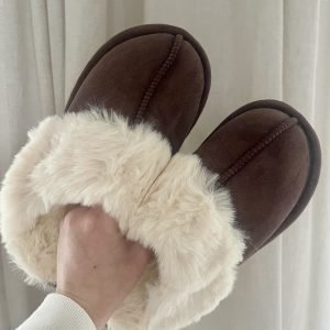 Pantoffels fluffy bruin