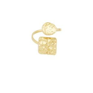 Ring textures duo goud