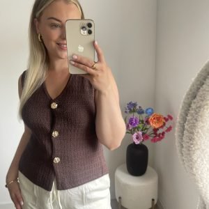 Gilet victoria bruin