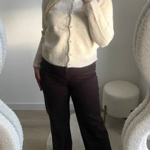 Jeans wide leg brown