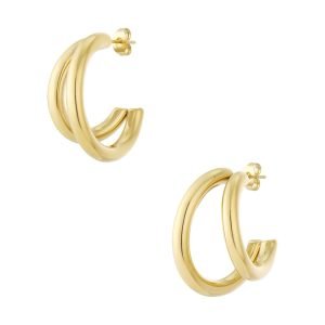 Oorbellen double small hoops
