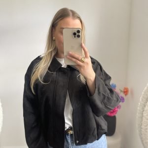 Jacket suede isabel zwart