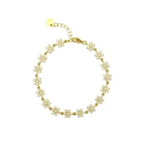 Armband strass flower