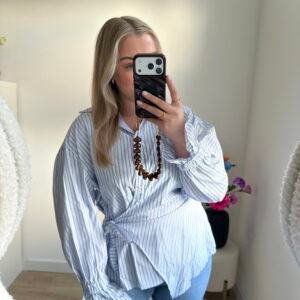 Blouse stripes blauw