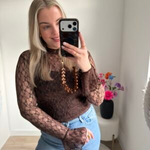 Lace top mila bruin