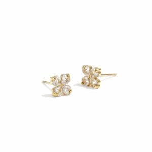 Oorknopjes klaver diamant