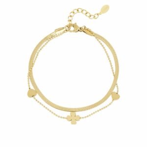 Armband clover heart