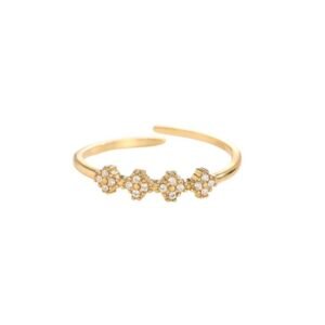 Ring diamant klavertjes