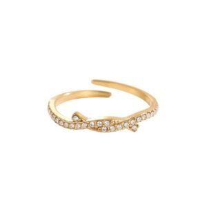 Ring casual diamantjes