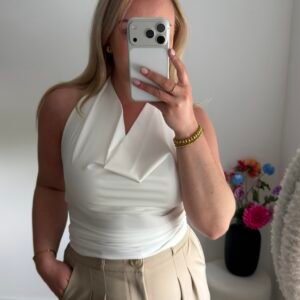 Halter top stretch wit