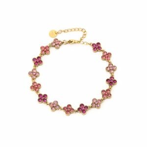 Armband clovers pink