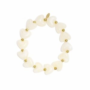 Armband hartjes wit