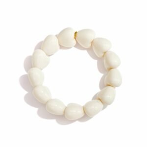 Armband hartjes bold wit