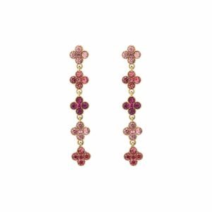 Oorbellen clovers pink