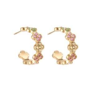 Oorbellen clovers colorfull