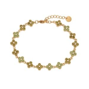Armband clovers light green