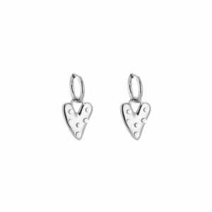 Oorbellen pearl heart