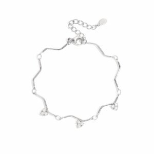 Armband zigzag met steentjes
