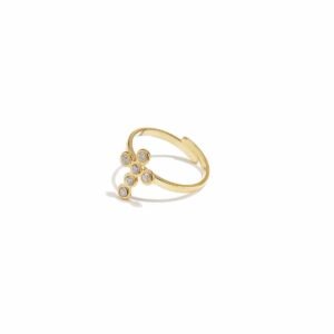 Ring met diamant kruis