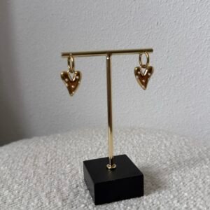 Oorbellen pearl heart