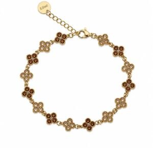 Armband clovers brown