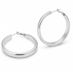 Oorbellen hoops flat 5cm