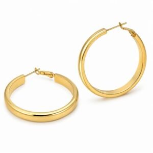 Oorbellen hoops flat 5cm