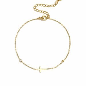 Armband met kruis en diamant