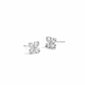 Oorknopjes klaver diamant