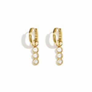 Oorbellen diamant hangertjes