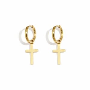 Oorbellen kruis hanger