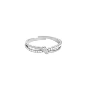 Ring kleine knoop diamant