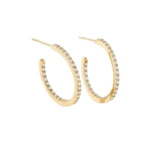 Oorbellen hoops strass