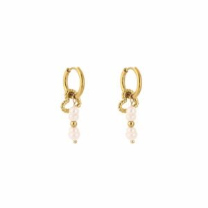 Oorbellen hart parel hanger