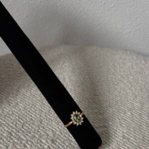 Ring diamond crown blauw