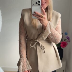 Top lace beige