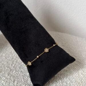 Armband bloem strass